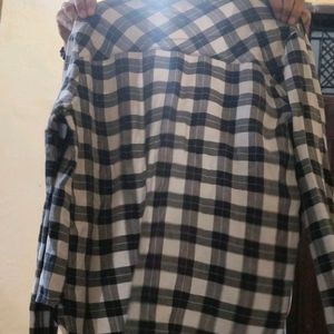 Black White Check Formal Shirt