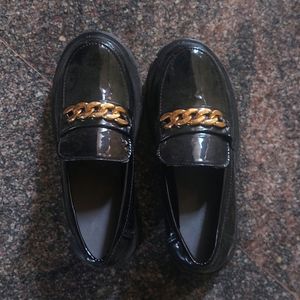 Black Glossy Loafers