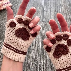 Crochet Catpaw Fingerless Gloves