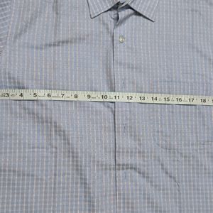 Arrow Men Blue Checks Half Sleeve Cotton Shirt