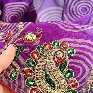 Purple Beautiful Saree