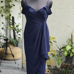 Forever New Women Navy Blue Wrap Dress