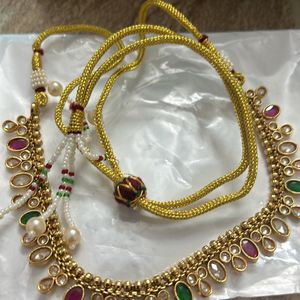 Designer Green Red Traditional Set