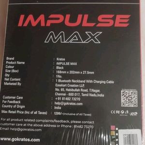 NEW WITH TAG IMPULSE MAX Bluetooth Neckband