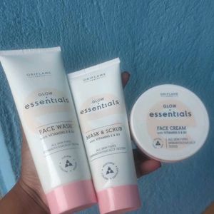 Oriflame Glow Essential Face Wash,Scrub&Mask,Cream