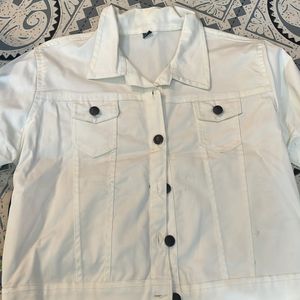 Beautiful White  jacket With Stains (washable)