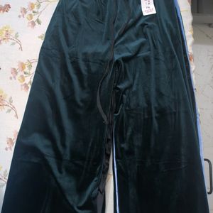 Dark Green Velvet Pants NEW