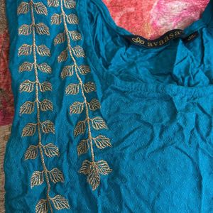 Avaasa Leaf Styled Kurti With Pocket