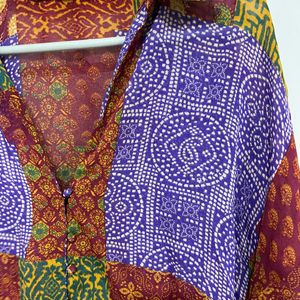 Bandhani Pom Printed Top