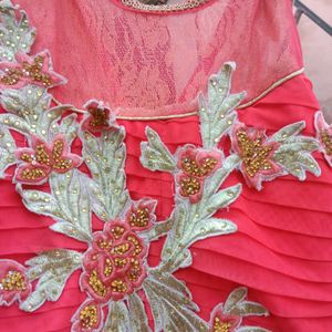 Beautiful Embroidery Gown For Girls 🥰