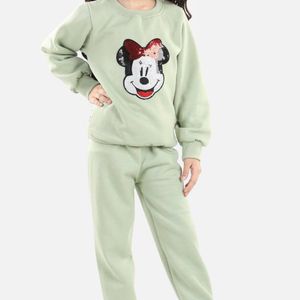 Gren Mickey Mouse Sequinned Sweatshirt With Jogger