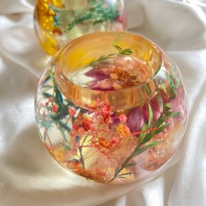 Botanical Resin Tealight Holder