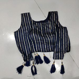 Navy Blue Shrug Blouse