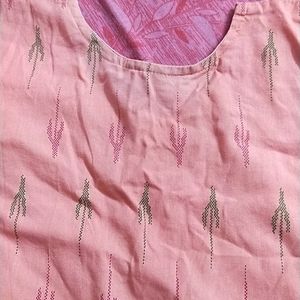 Peach Colour Kurta