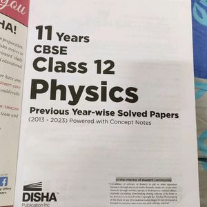 11 Years Cbse Class 12 Physics Solved Papers