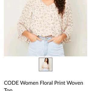 Top  CODE Women Floral Print Woven To
