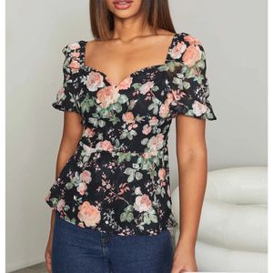 Floral Peplum Top