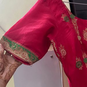 Red Pant Suit Without Dupatta