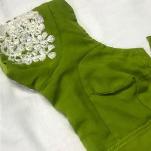 Beautiful Georgette Green Colour Blouse