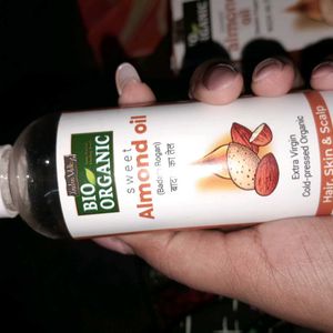 Bio Organic Cold Press Pure Almond Oil For Hair