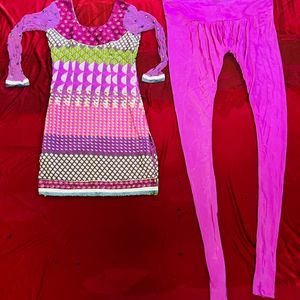 Punjabi Kurta Pajami Suit For Girls