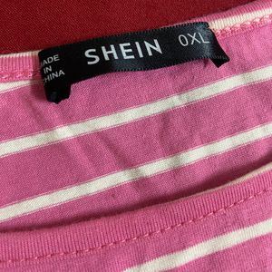 Shein Pink&White Top