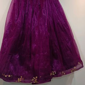 One Shoulder Designer Lehenga