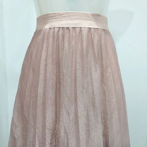 Dual Coloured Pleated Midi Skirt