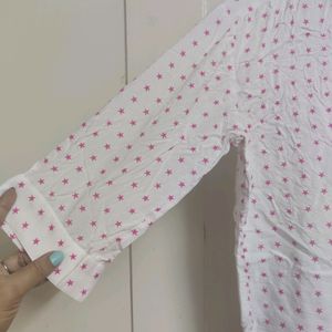 White Shirt With Star Design