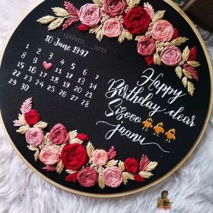 Embroidered Calendar Hoop