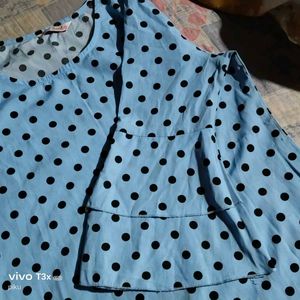 Polka Print Tunic For Women