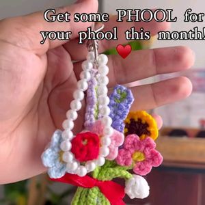 Crochet Mini Flower Phone Charm Or Bagcharm