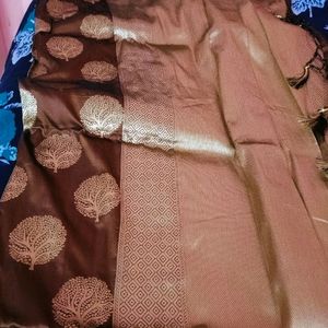 New Brown Silk Pattu Saree