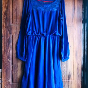 Navy Blue Flared Dress