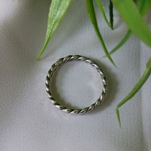 Pure Silver Twisted Ring