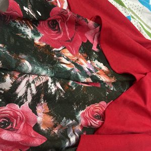 Red Floral Mini Dress