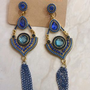 Navy blue earrings