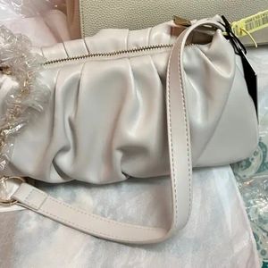 Miraggio Cream Coloured Soft Gathered Shoulder Bag