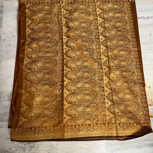 Woven Embroidered Tan Saree