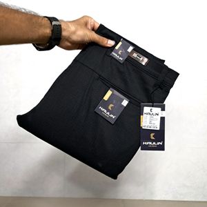 Kaulin 1006 Men's Box Design Black Cotton Trouser