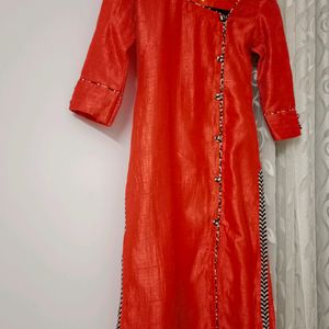 Ladies Kurti  (Orange Colour) Size - Small