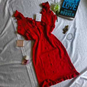 🎀Pop Red Mini Dress🎀(Korean inspired) - NEW