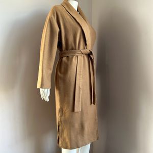 Beige Wrap Overcoat