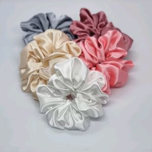 5 Silk Satin Hair Scrunchie Combo Pack