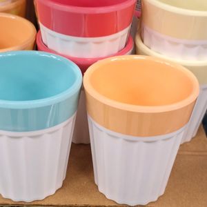 4pc Tea Melamine Glass