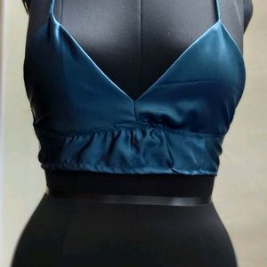 Navy Blue Backless Blouse Size (28 To 40)