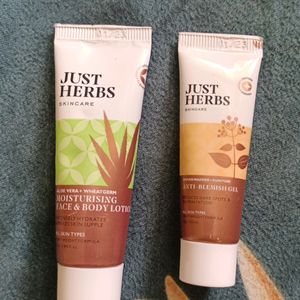 Just HERBS Face& Body Lotion And Anti Blemish Gel