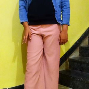 Aesthetic Peach Colour Korean Pant