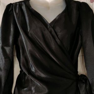 Wrap Satin Dress