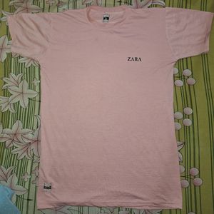 Zara Unisex Pink T-shirt